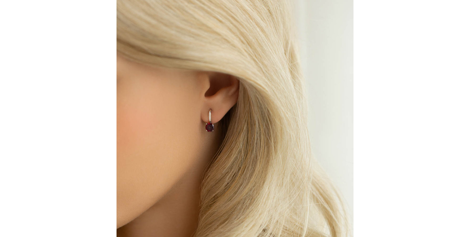 Náušnice s diamanty a citrínem Carlo