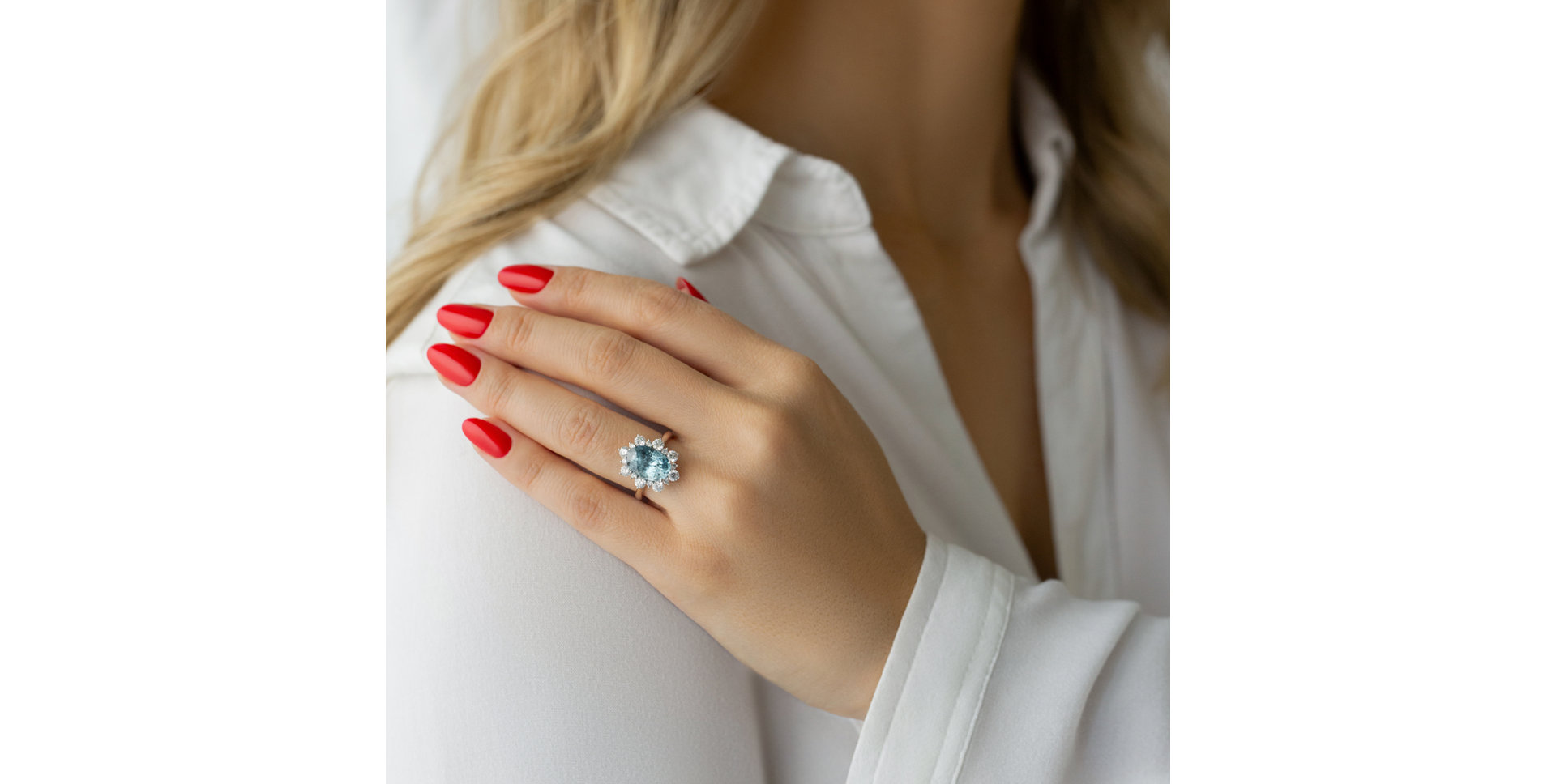 Prsten s diamanty a zirkonem Ocean's Crown