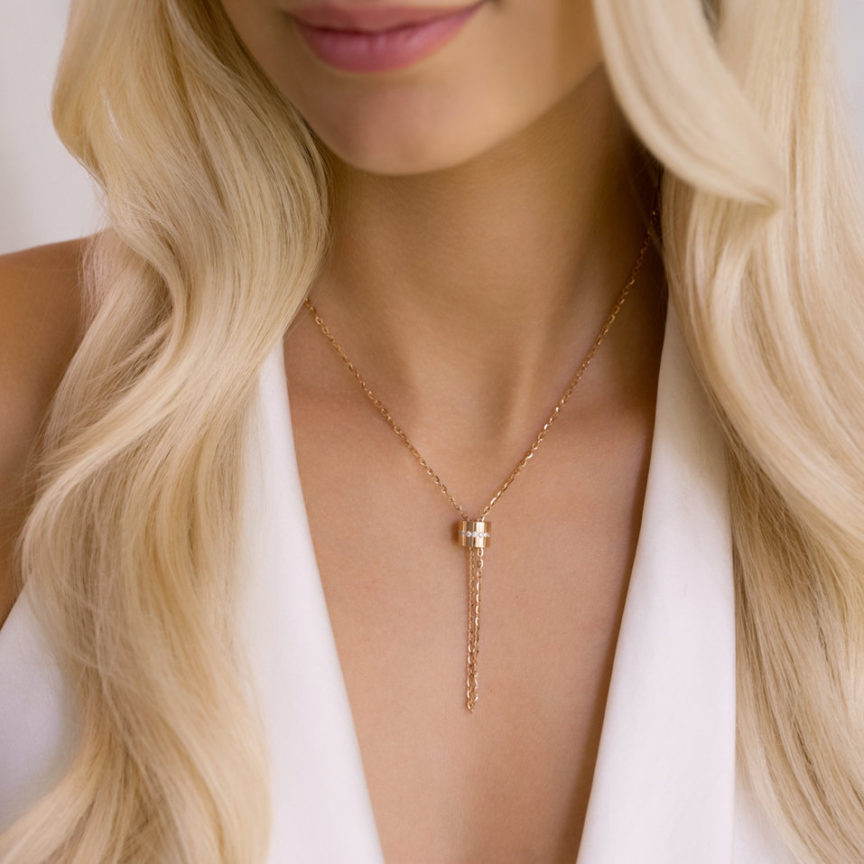 Náhrdelník s diamanty Infinity Circle