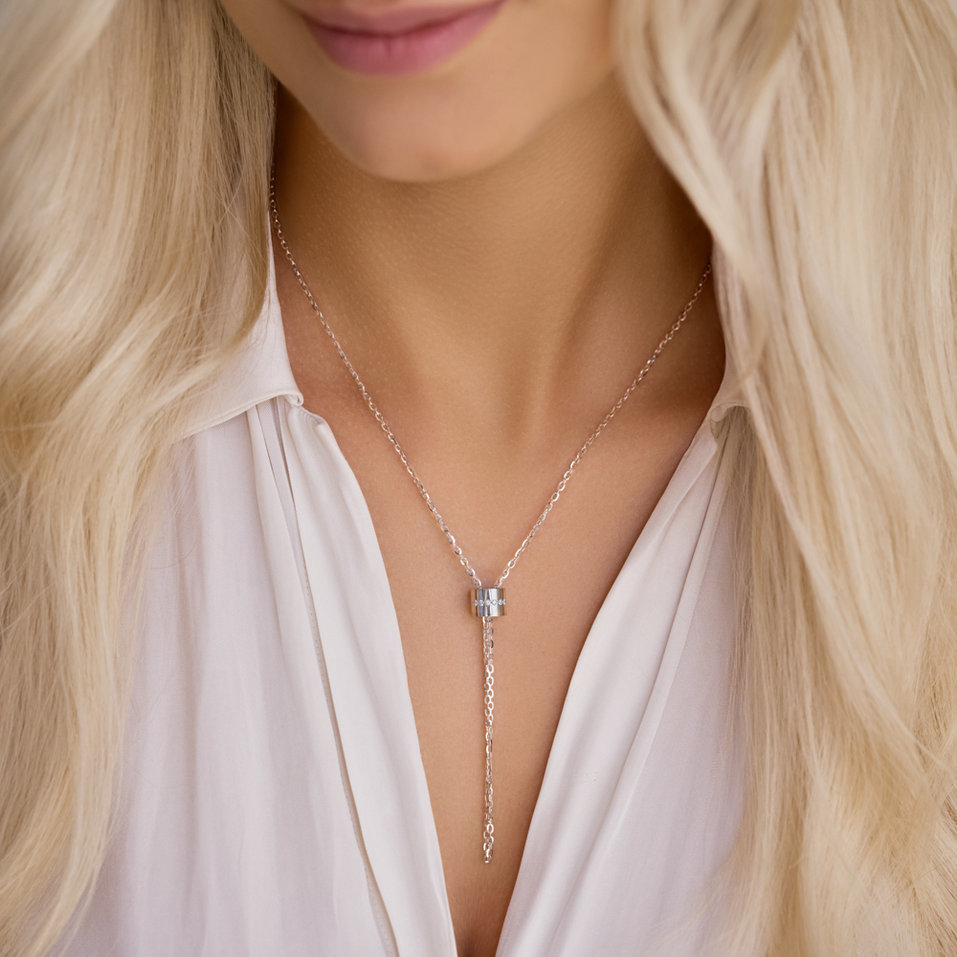 Náhrdelník s diamanty Infinity Circles