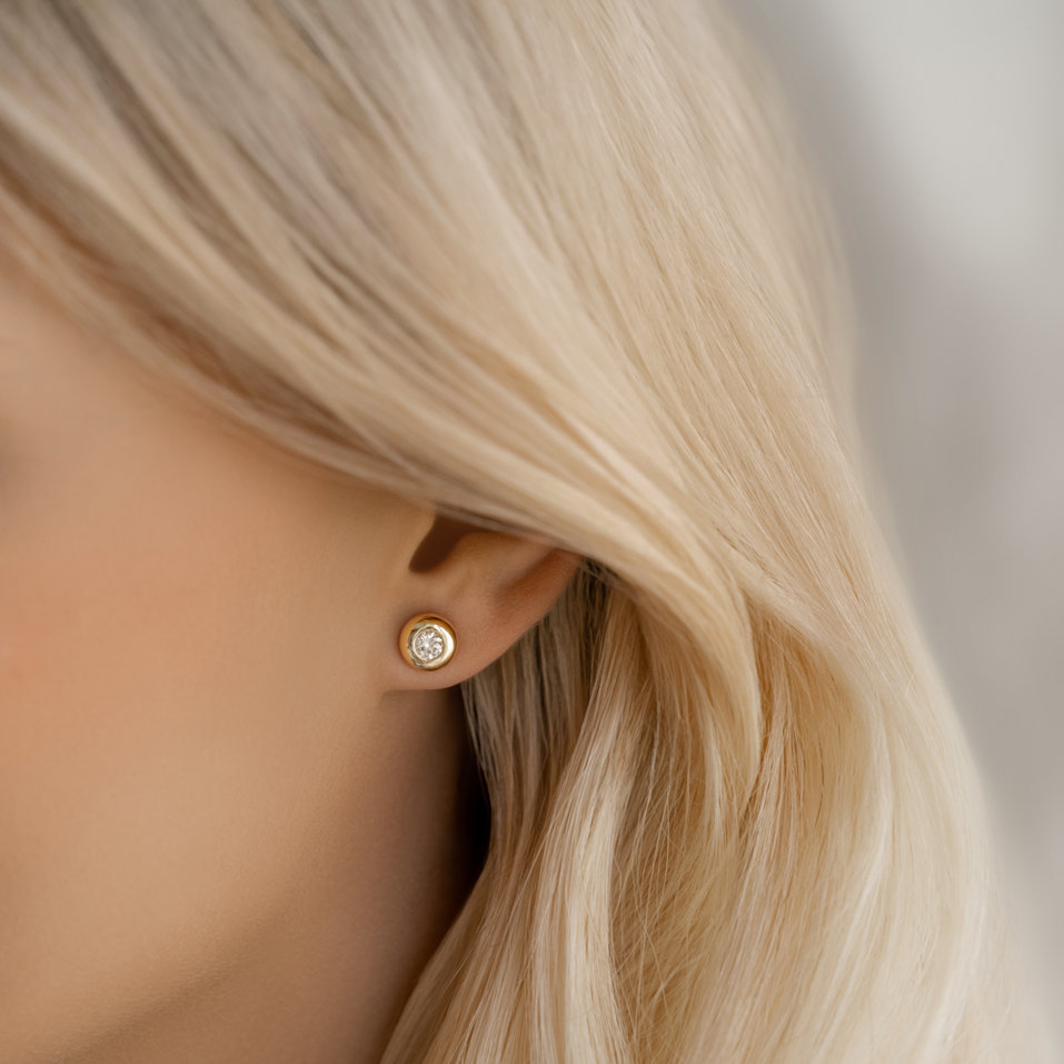 Náušnice s diamantem Noble Dots