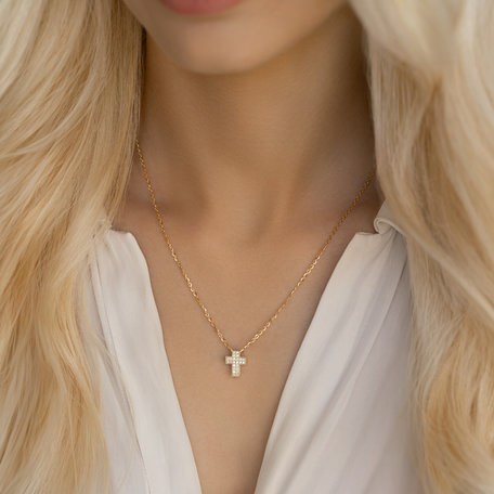 Náhrdelník s diamanty Divine Cross