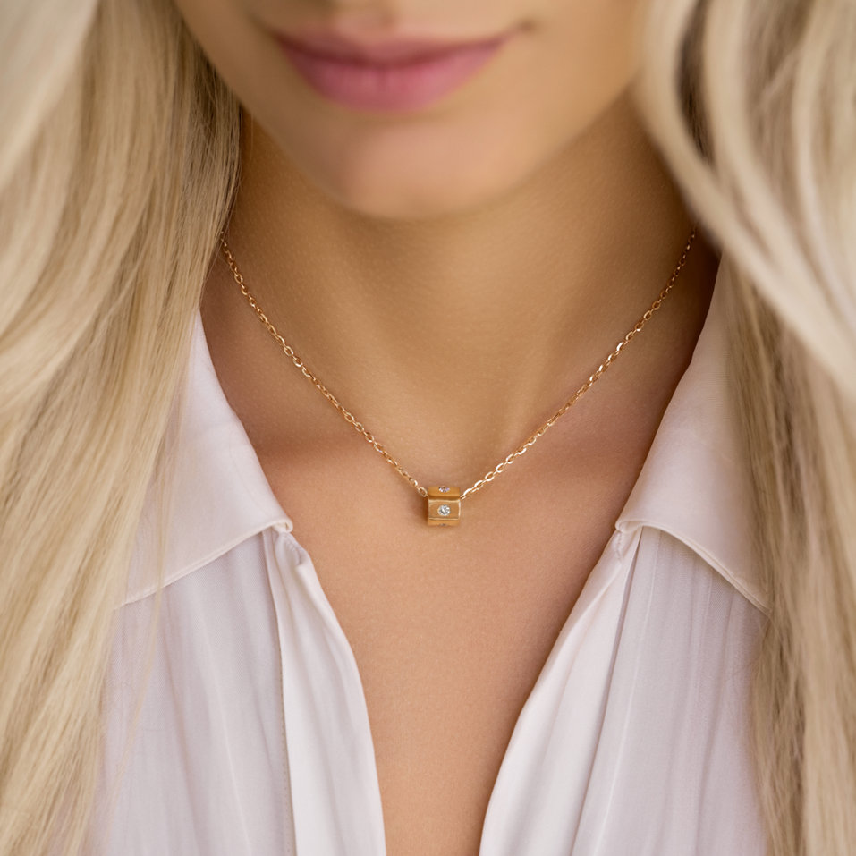 Náhrdelník s diamanty Glittering Line