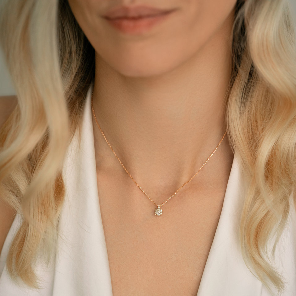 Náhrdelník s diamanty Bronze Radiance