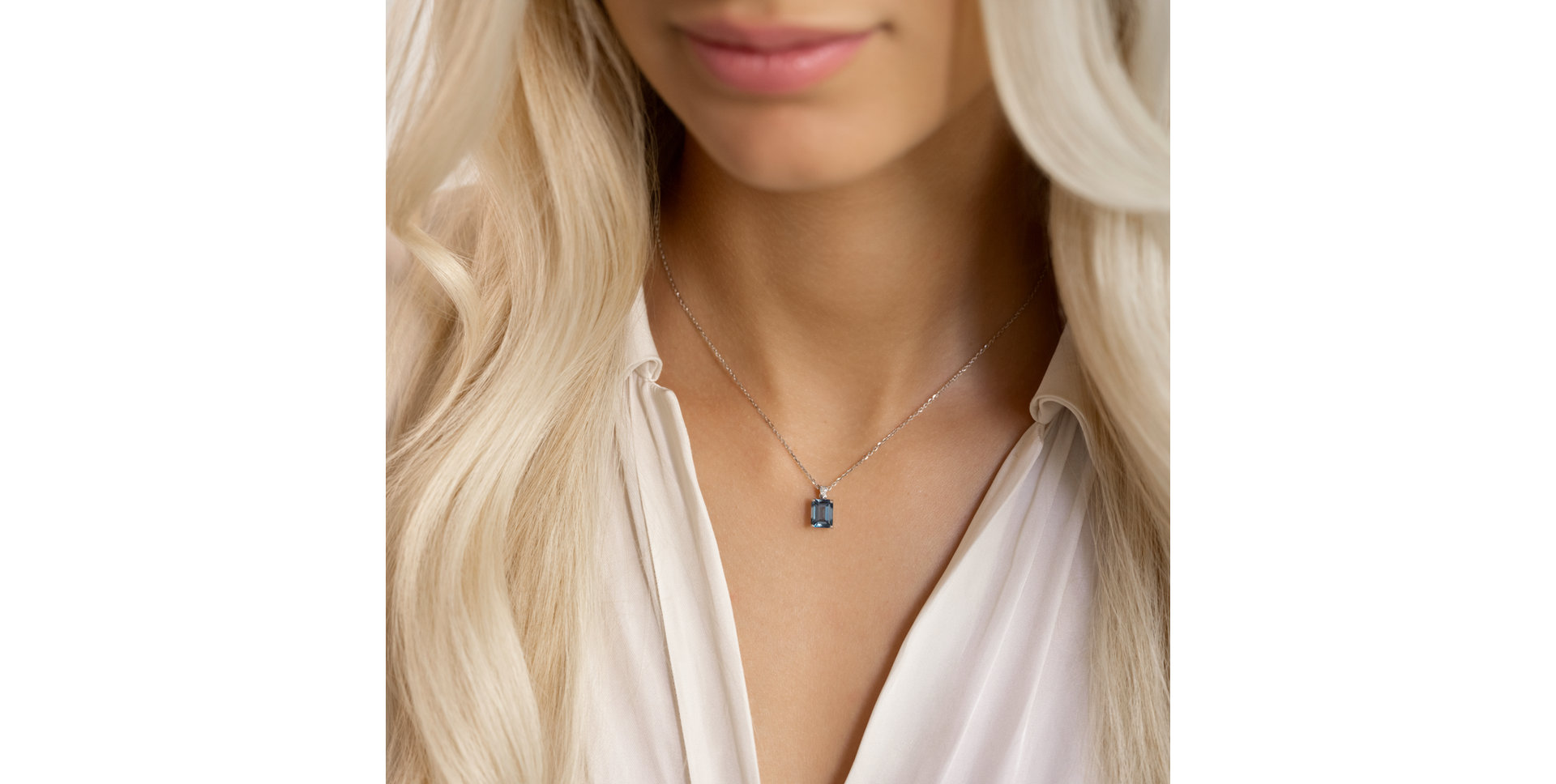 Náhrdelník s diamantem a rhodolitem Royal Cordelia