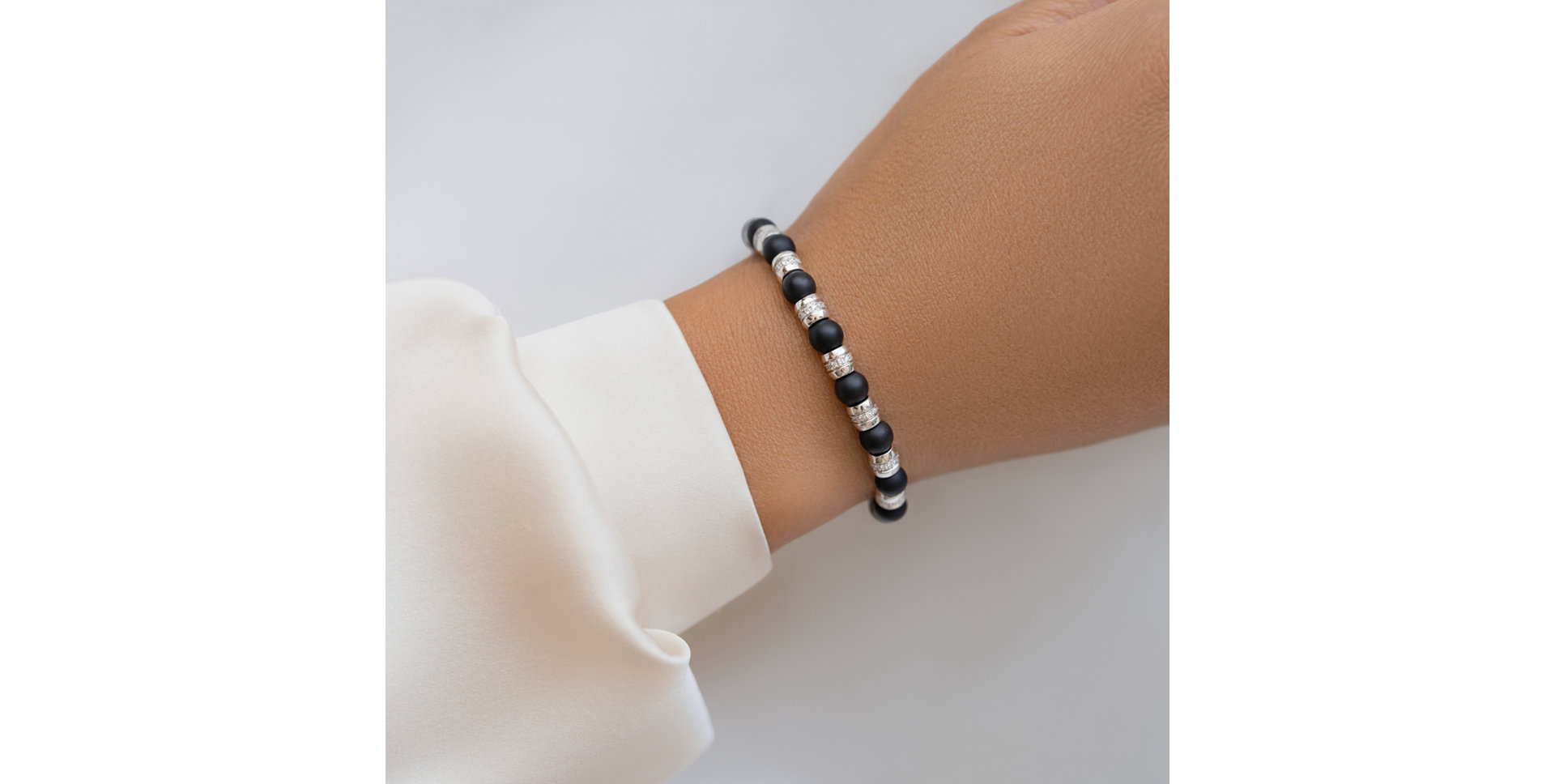 Náramek s diamanty a acháty Noctrelia