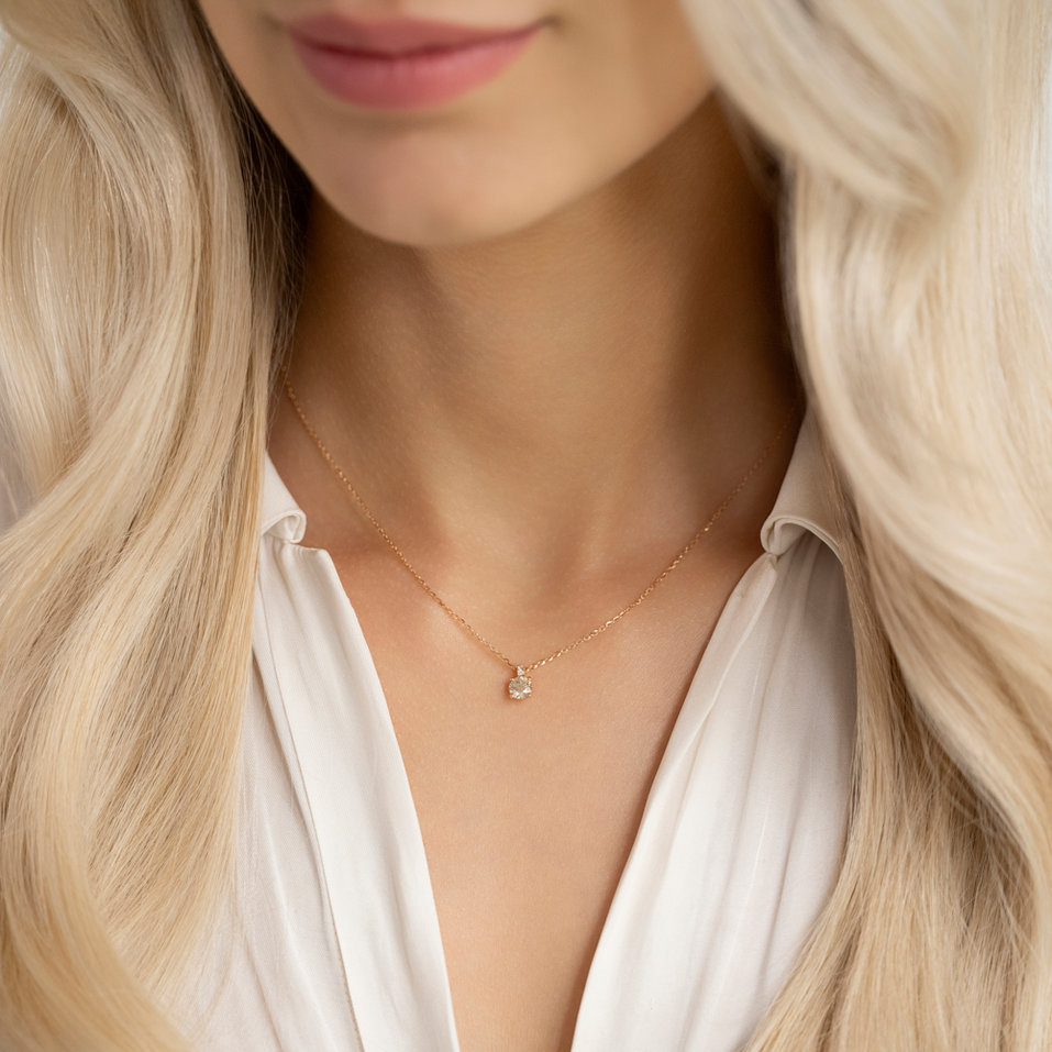 Náhrdelník s diamanty Bronze Radiance