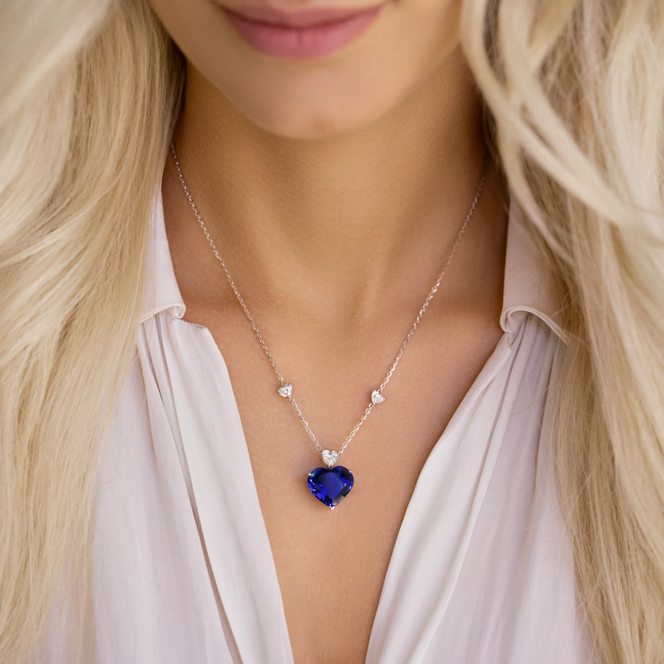 Náhrdelník s diamanty a tanzanitem Oceanic Pulse