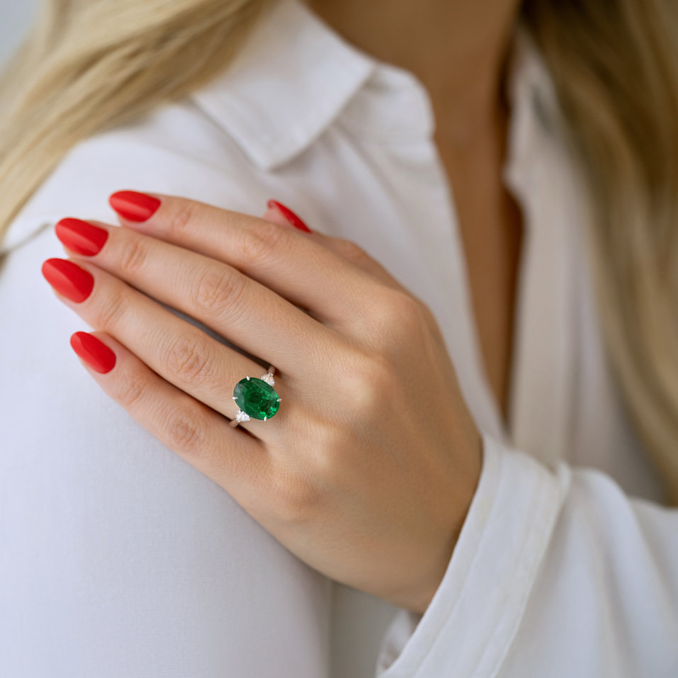 Prsten s diamanty a tanzanitem Elvianne