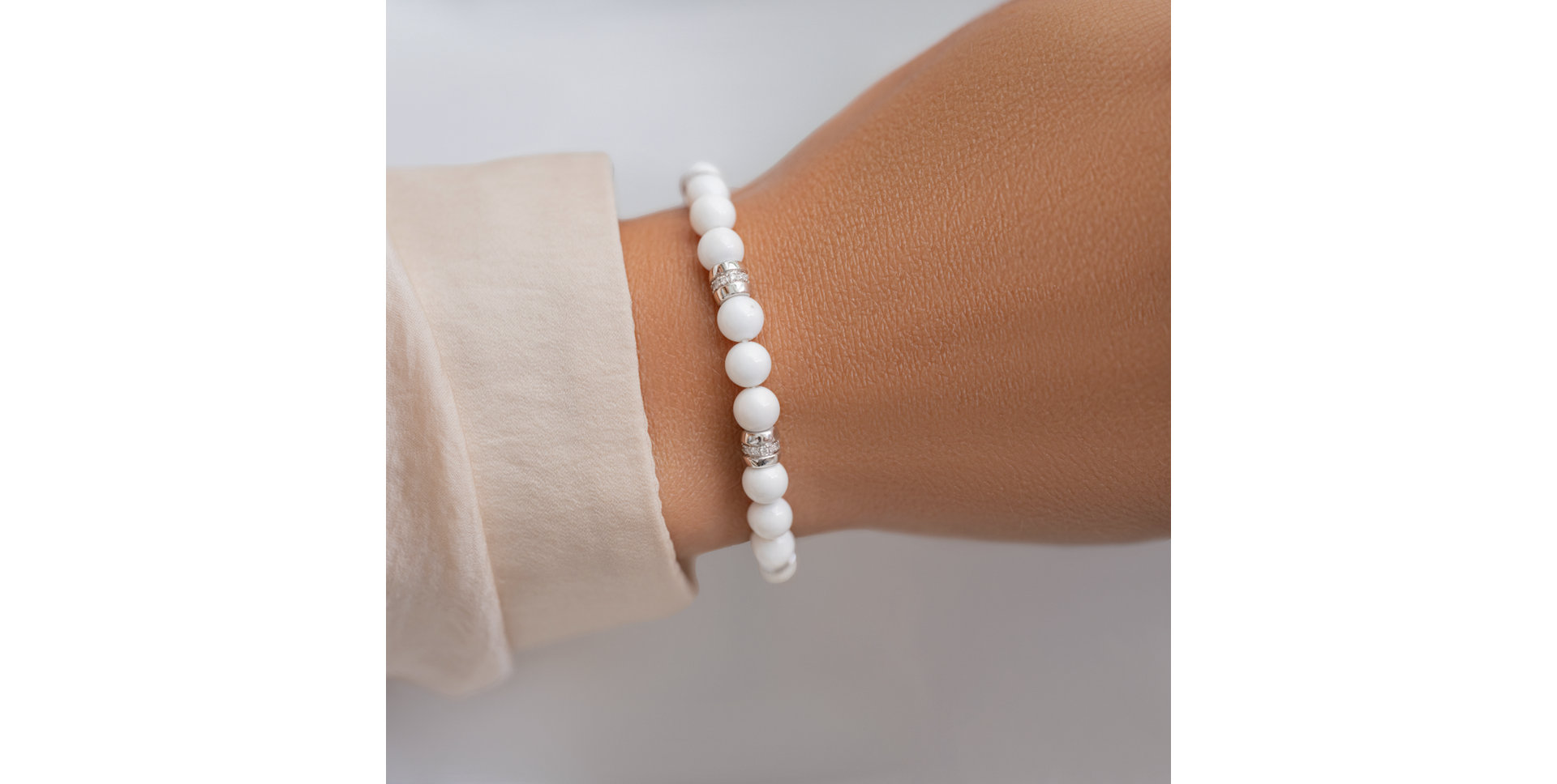 Náramek s diamanty a acháty Moonlace