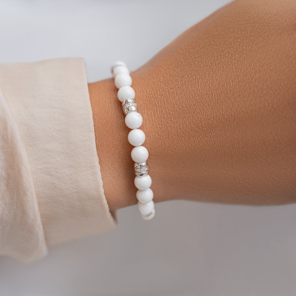 Náramek s diamanty a acháty Moonlace