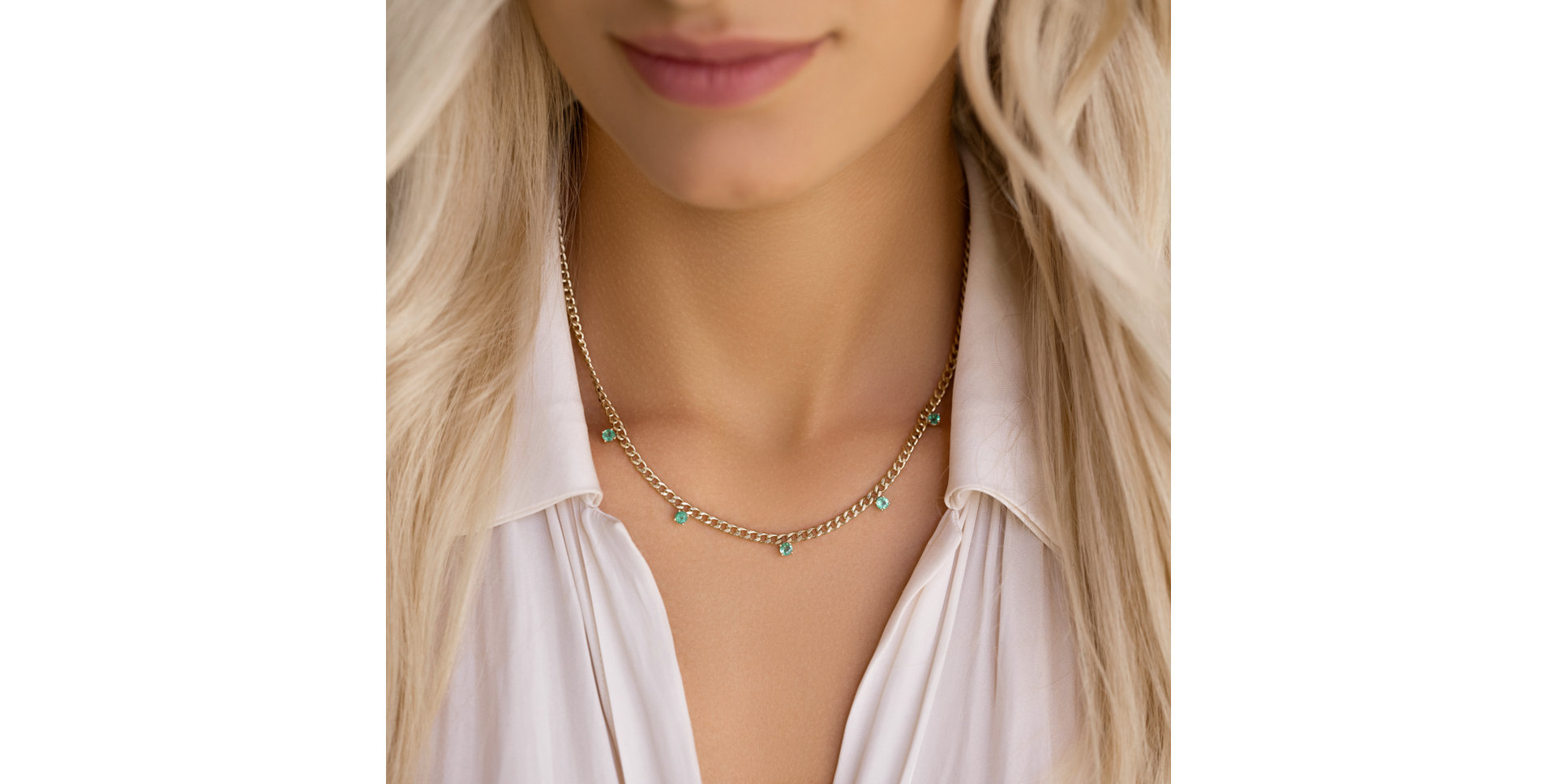 Náhrdelník se smaragdy Lucky Raindrops