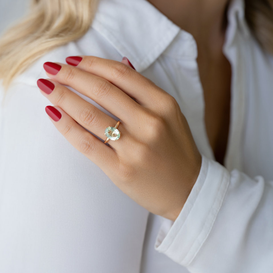 Prsten s diamanty a turmalínem Queen of Magic Bay