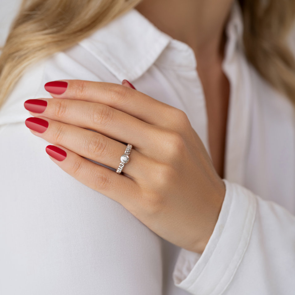 Prsten s diamantem Modesto