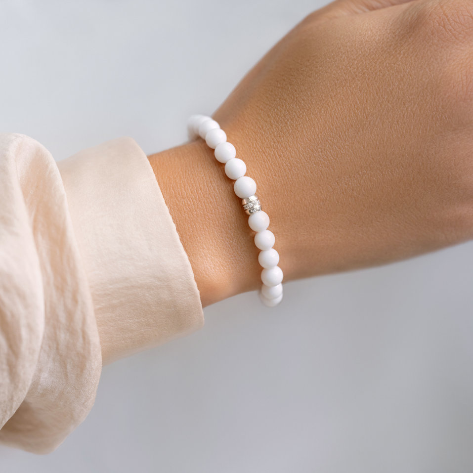 Náramek s diamanty a acháty Whispers of Winter