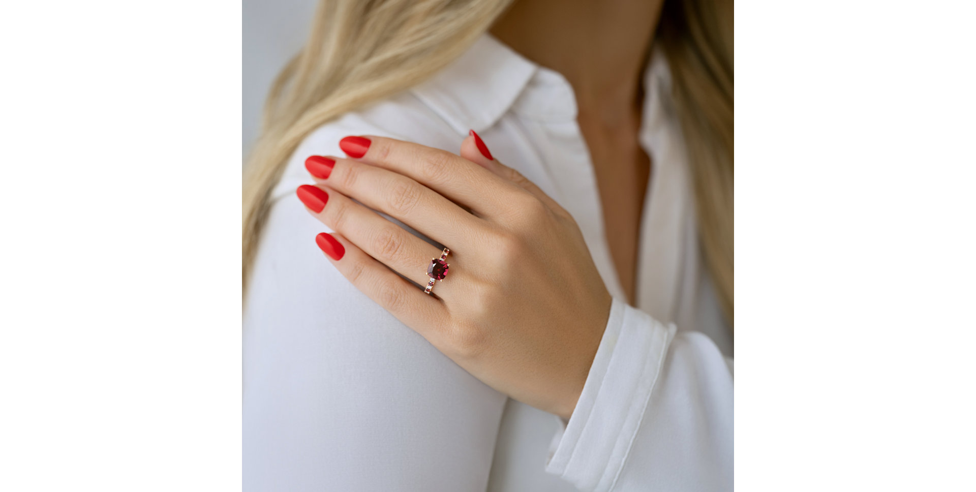 Prsten s diamanty a turmalínem Imelda