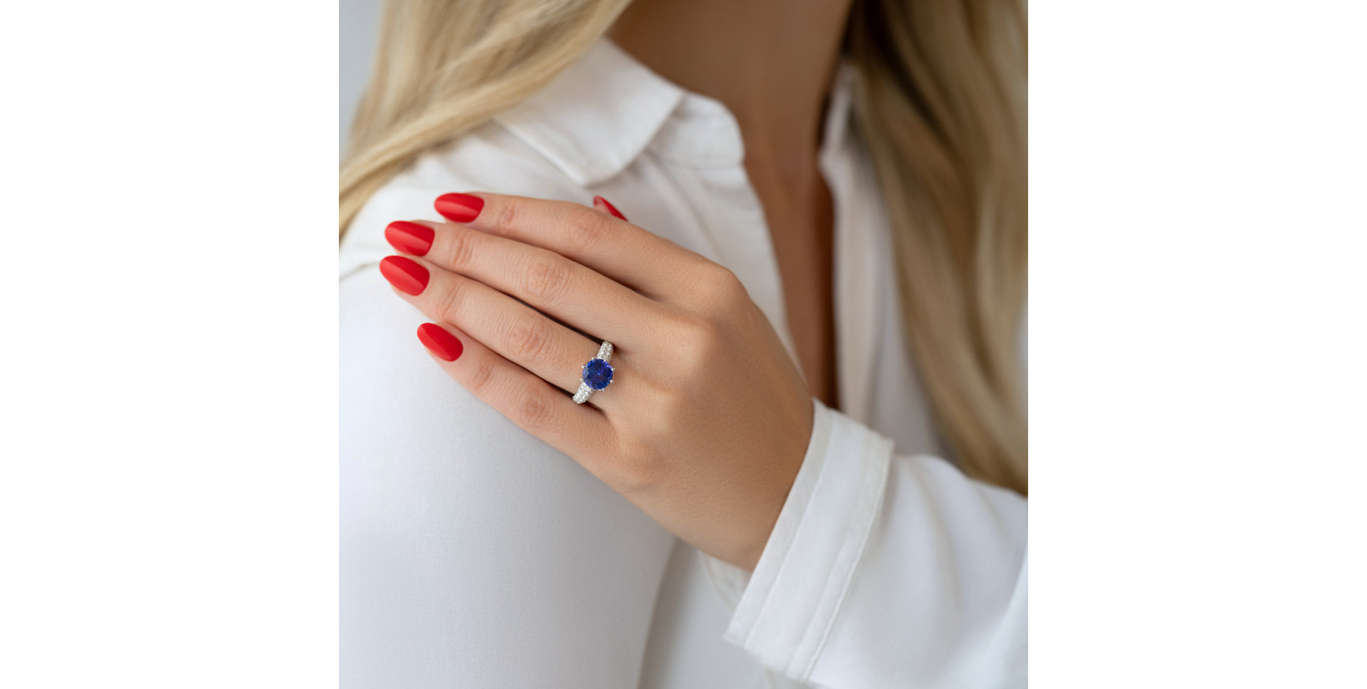 Prsten s diamanty a tanzanitem Adorned Soul