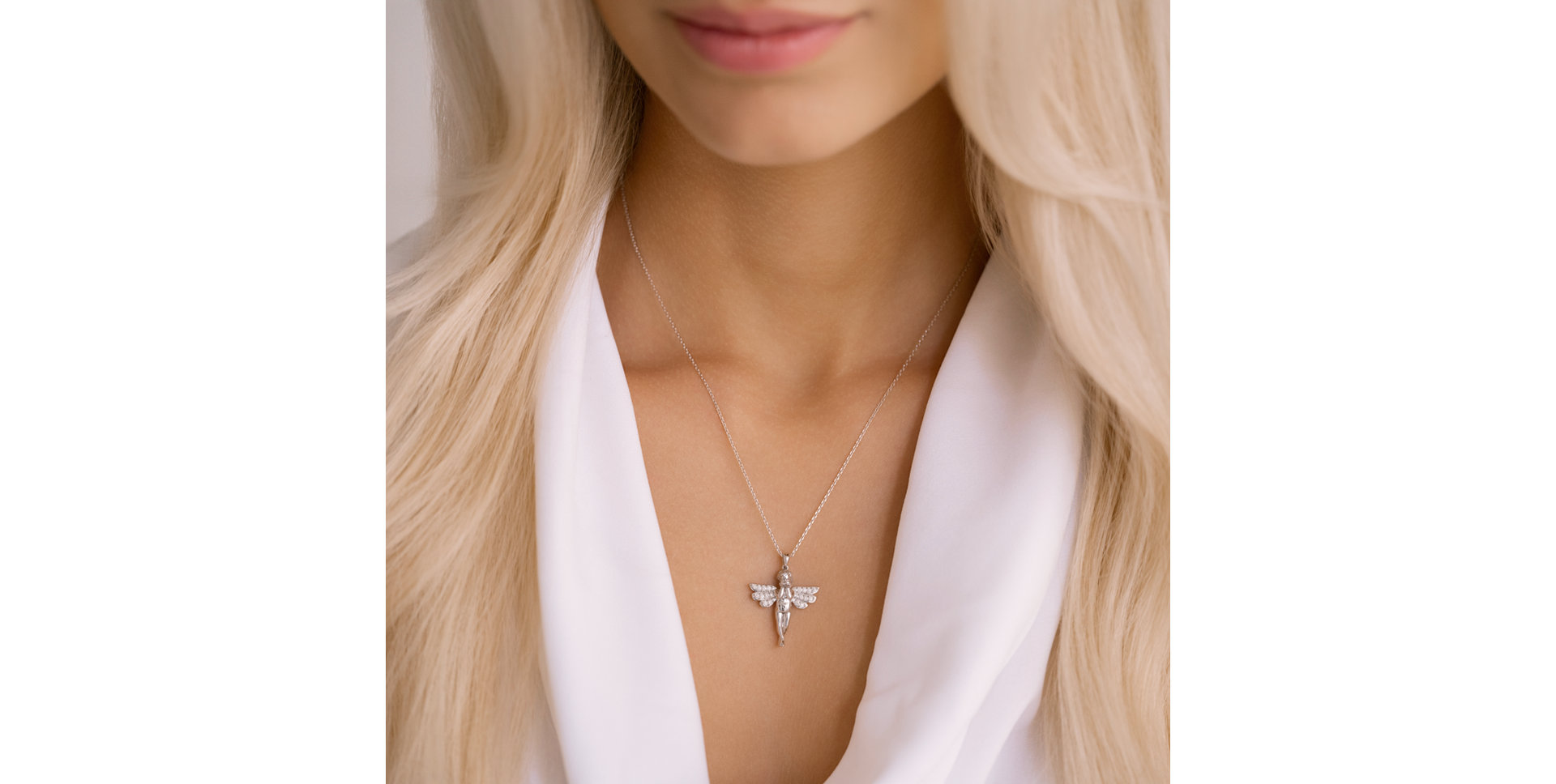 Náhrdelník s diamanty Glossy Angel