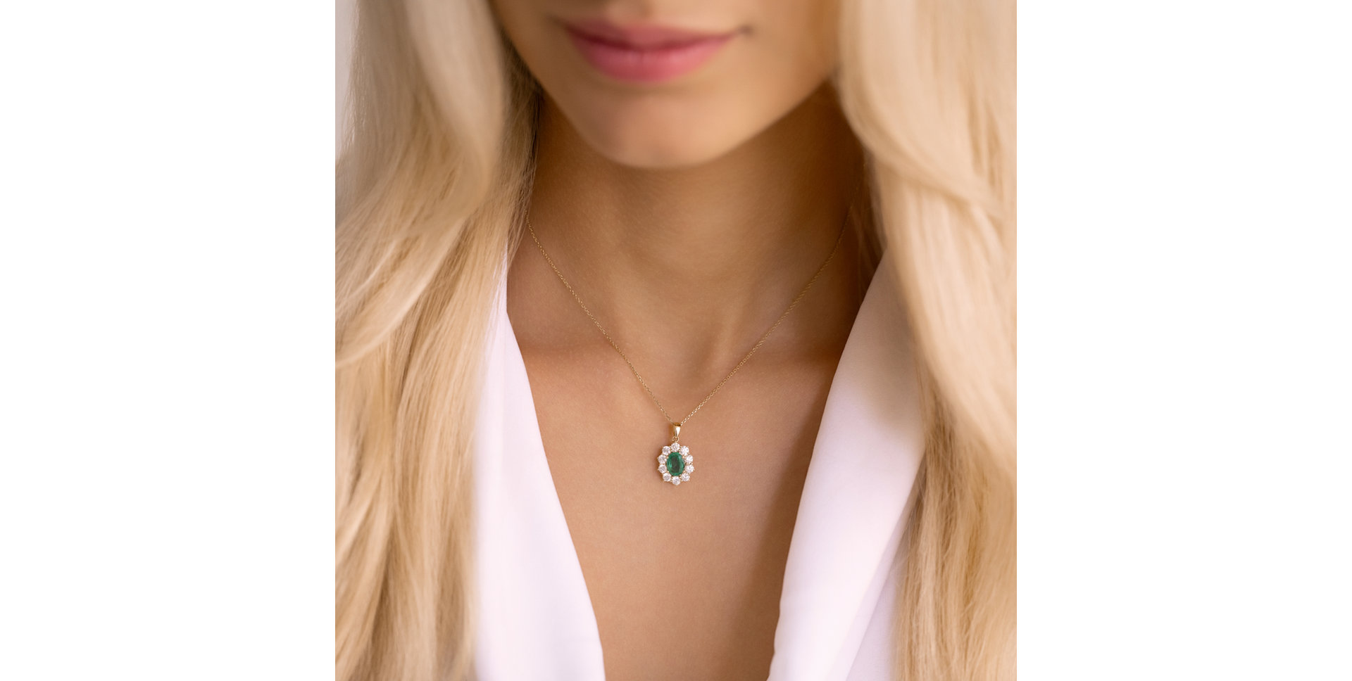 Náhrdelník s tanzanitem a diamanty Goddess Elegance