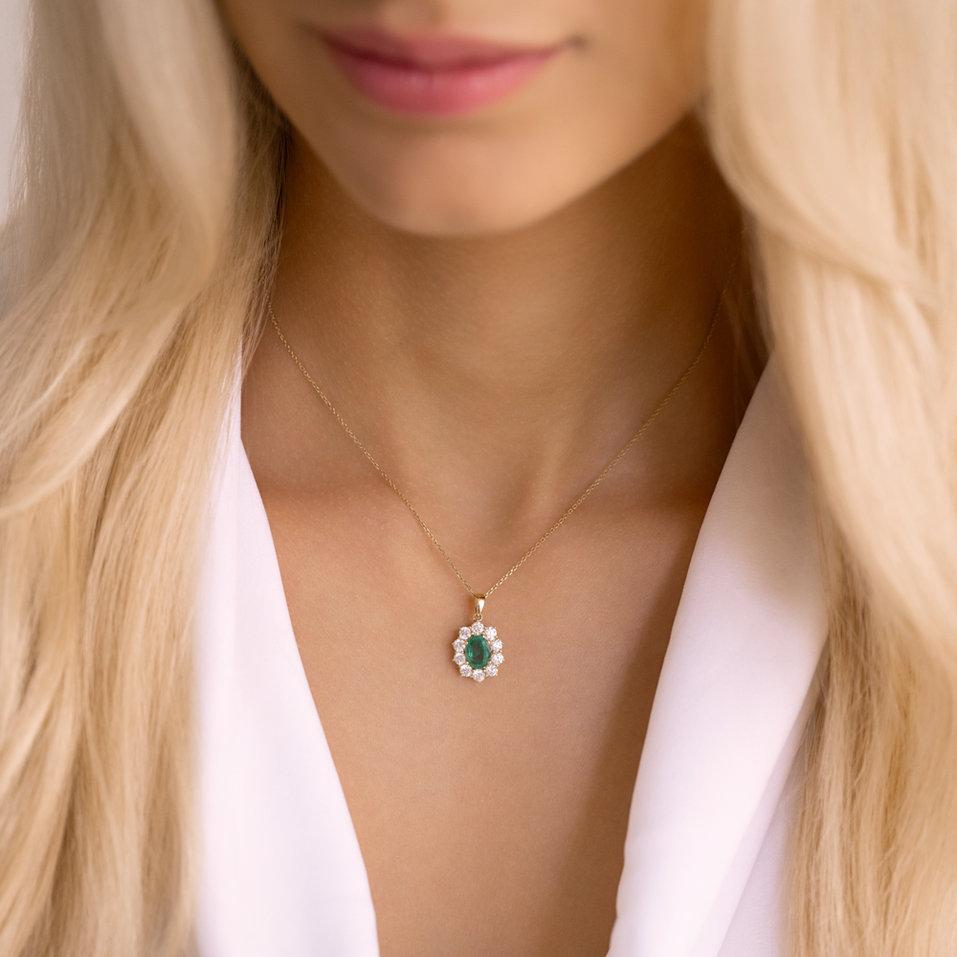 Náhrdelník s tanzanitem a diamanty Goddess Elegance