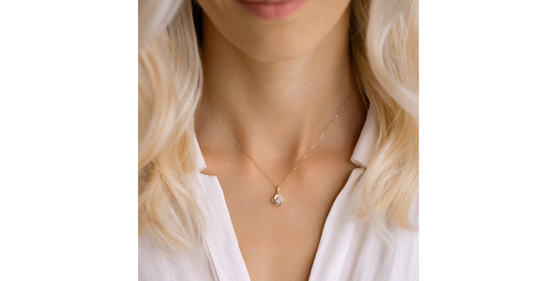 Náhrdelník s diamanty Delicate Drop