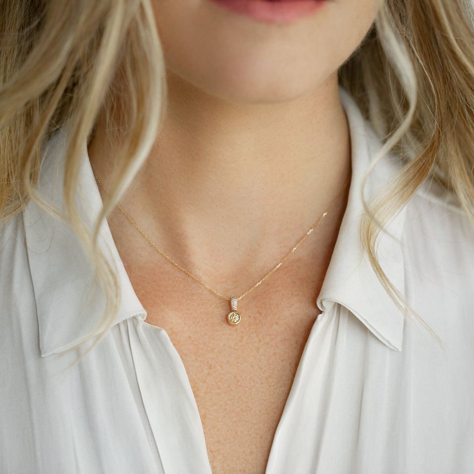 Náhrdelník s diamanty Delicate Drop