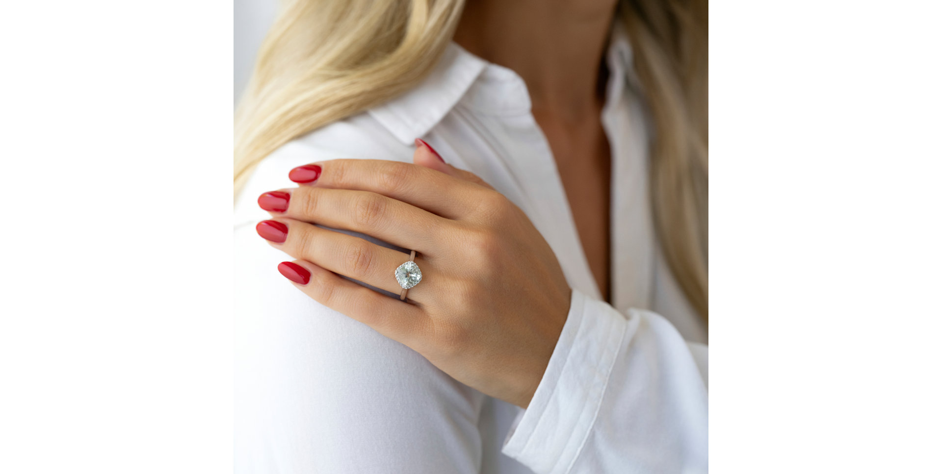 Prsten s ametystem a diamanty Marin