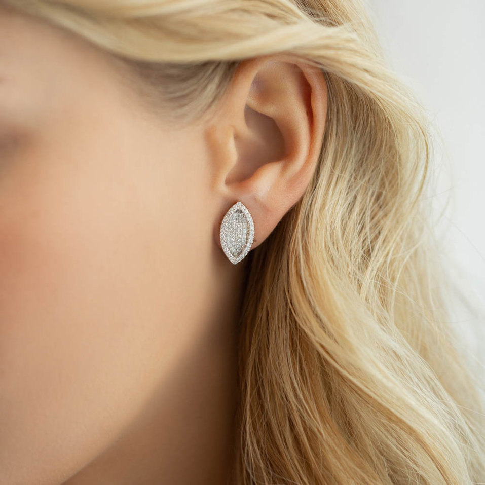 Náušnice s diamanty Cynebald