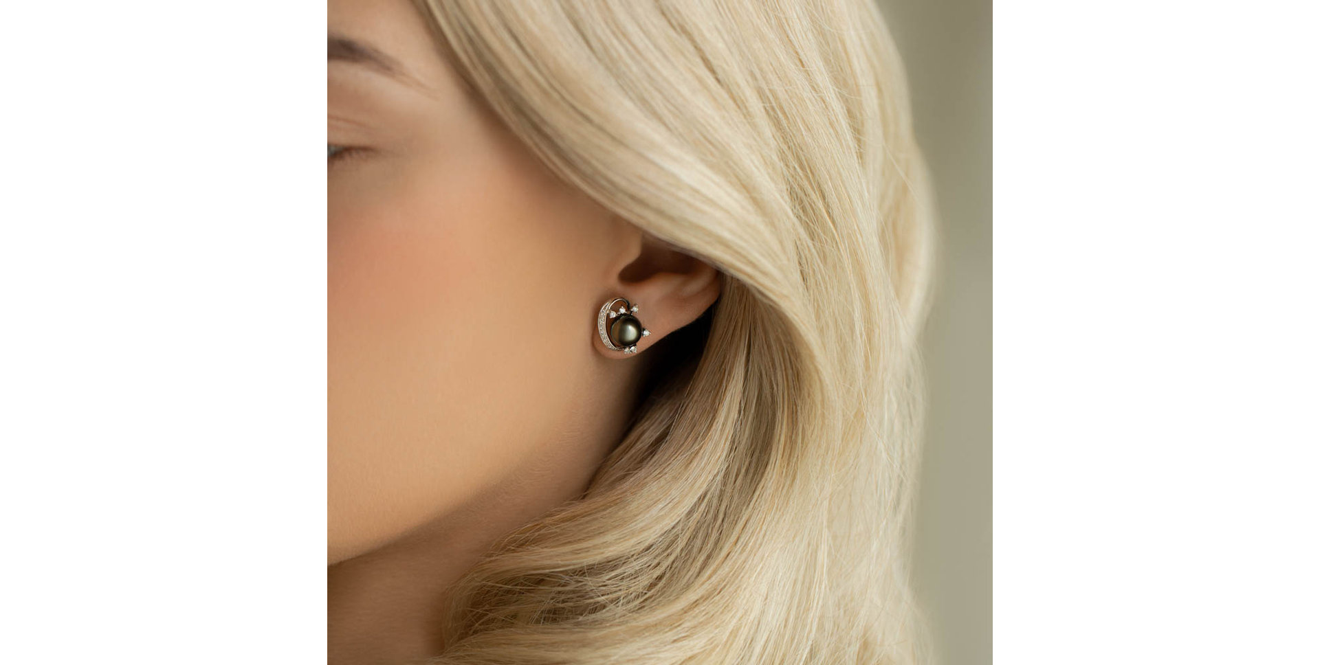 Náušnice s perlou a diamanty Ocean Abyss