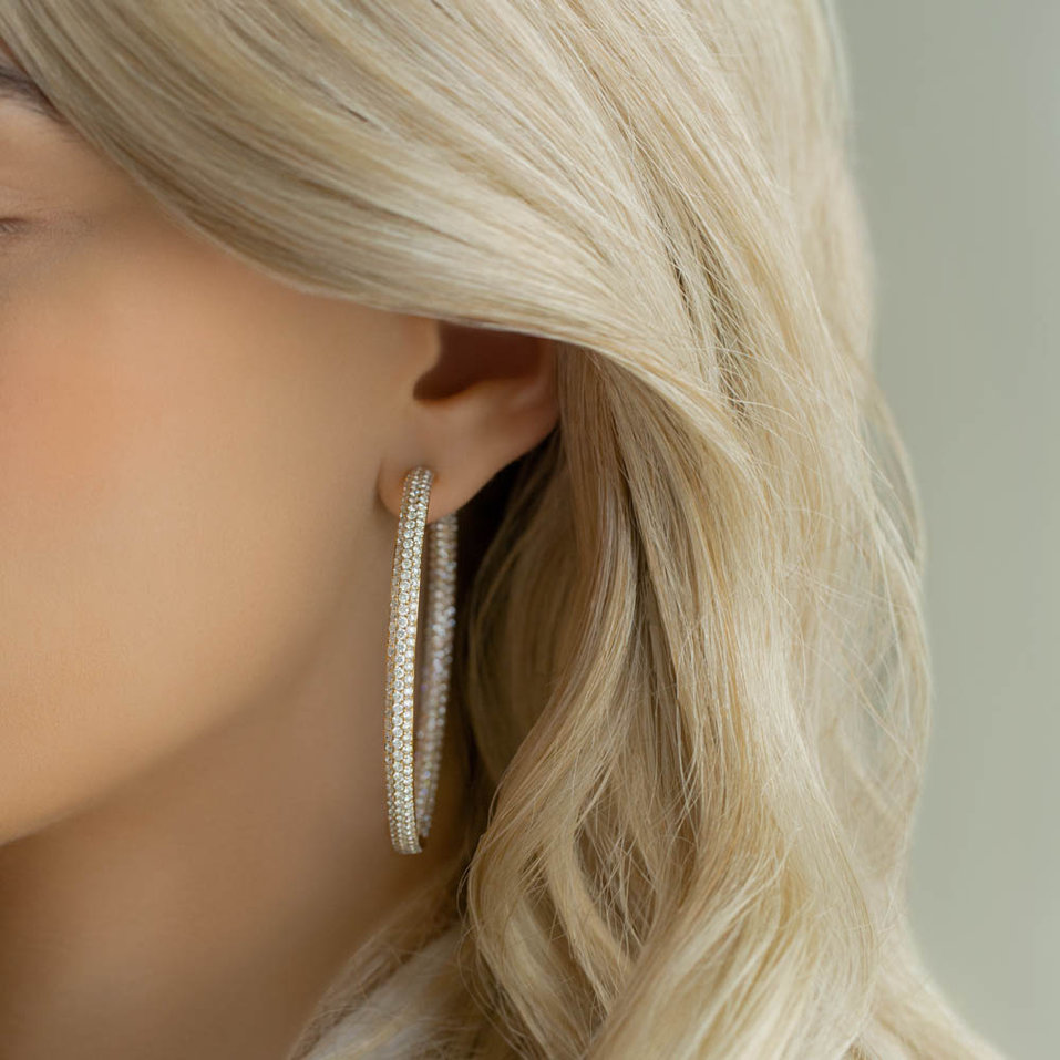 Náušnice s diamanty Brilliant Loop