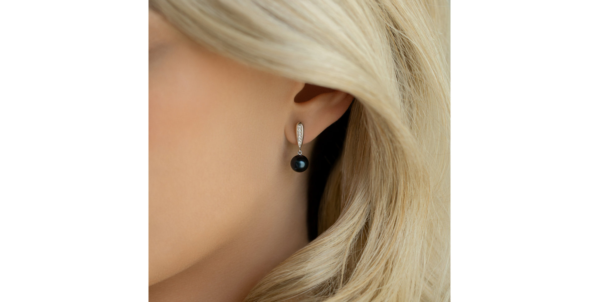 Náušnice s perlou a diamanty Water Elegance