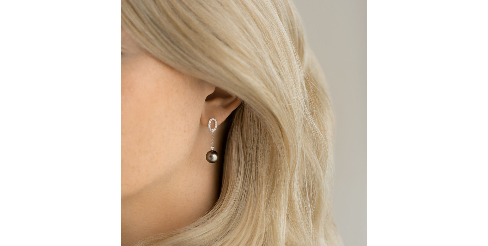 Náušnice s perlou a diamanty Ocean Void