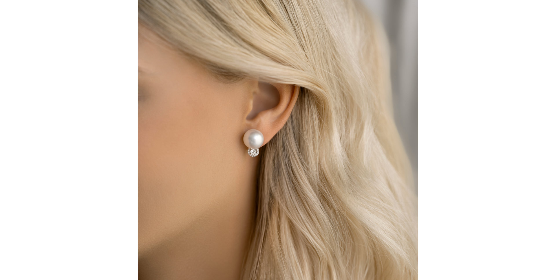 Náušnice s perlou a diamanty Ocean Pearl Glory