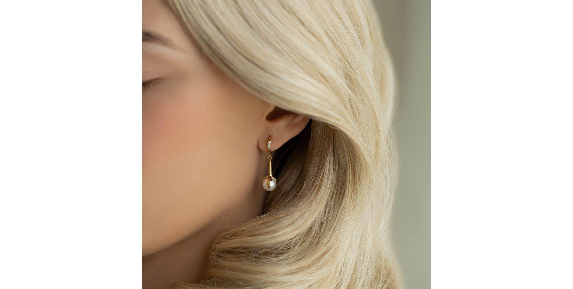 Náušnice s perlou a diamanty Ocean Flora