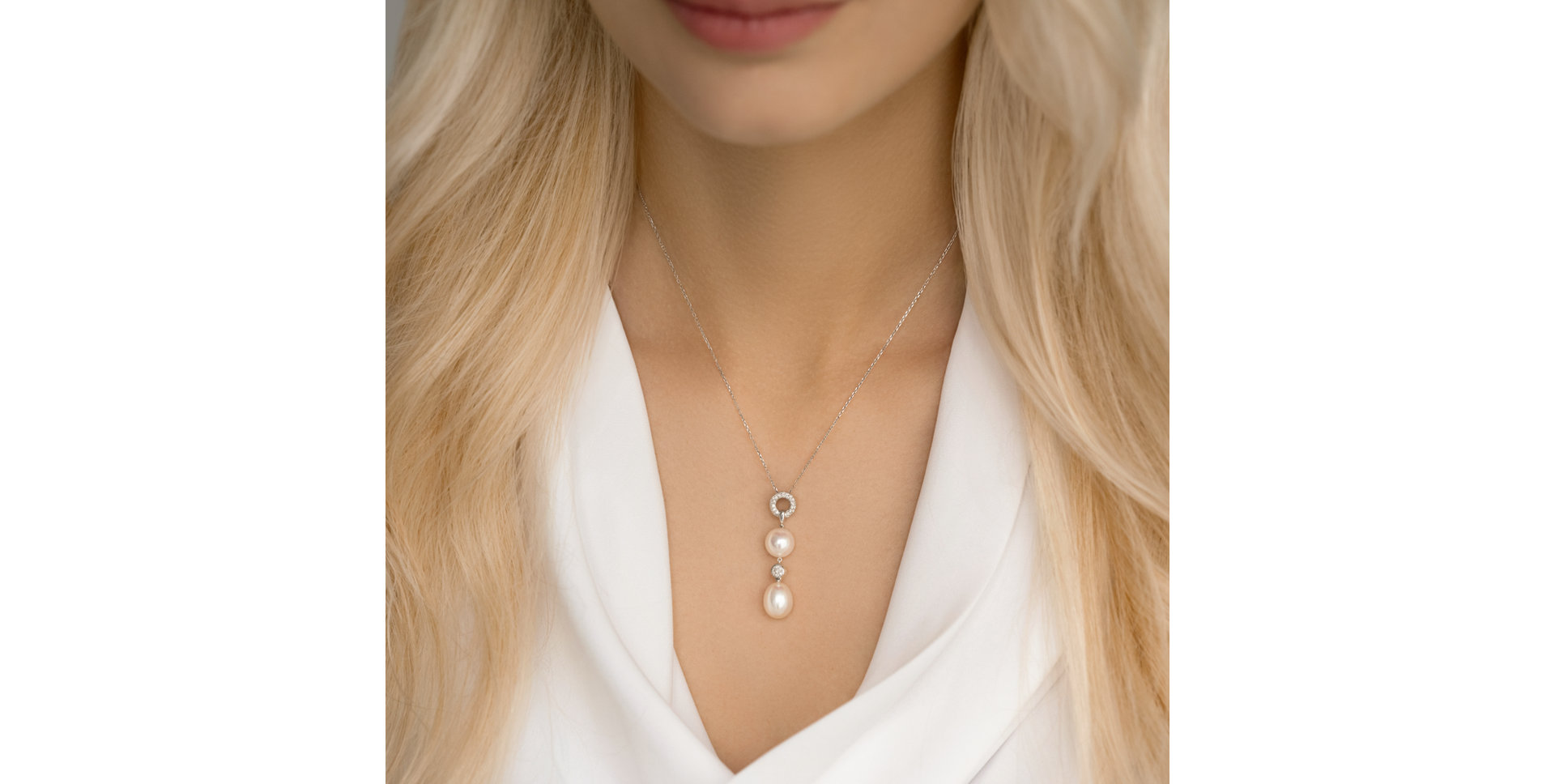 Přívěs s perlou a diamanty Pearl Empire