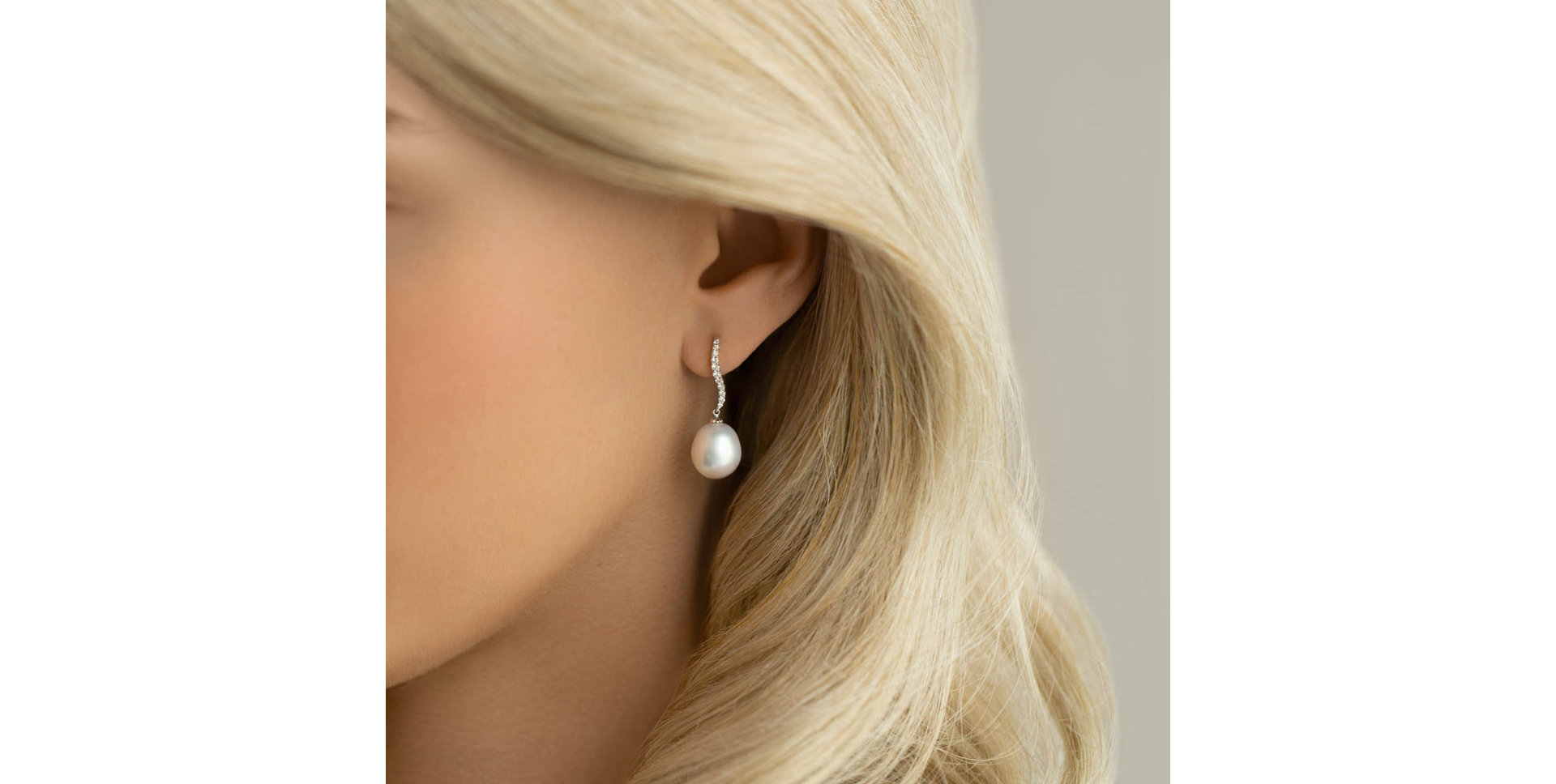 Náušnice s perlou a diamanty Undersea Sierra