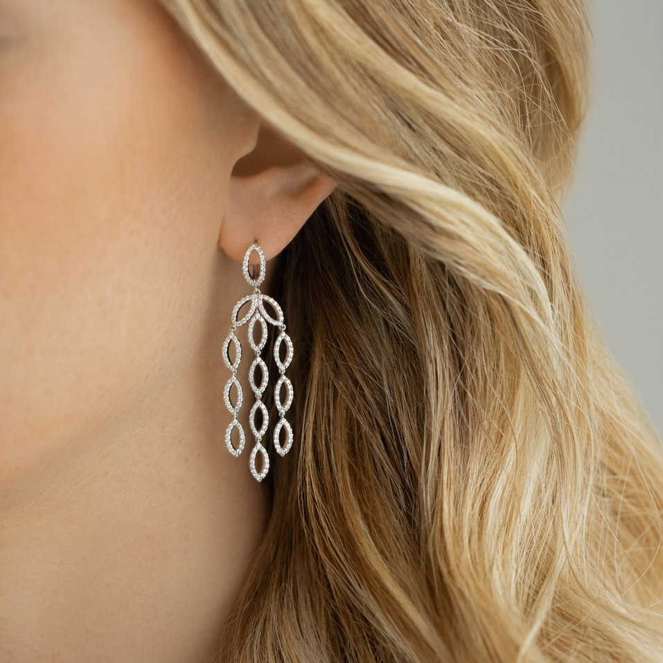 Náušnice s diamanty Moon Labyrinth