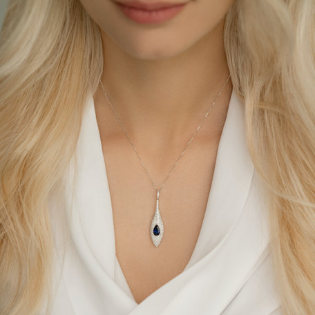Přívěs se safírem a diamanty Blue Destiny
