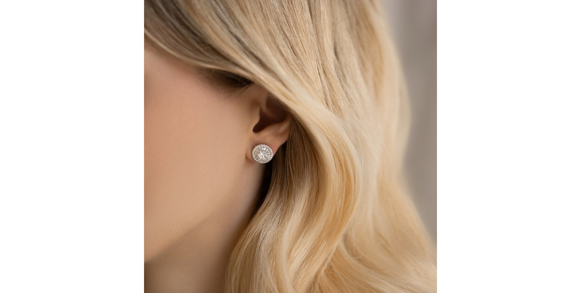 Náušnice s diamanty Diamond moon