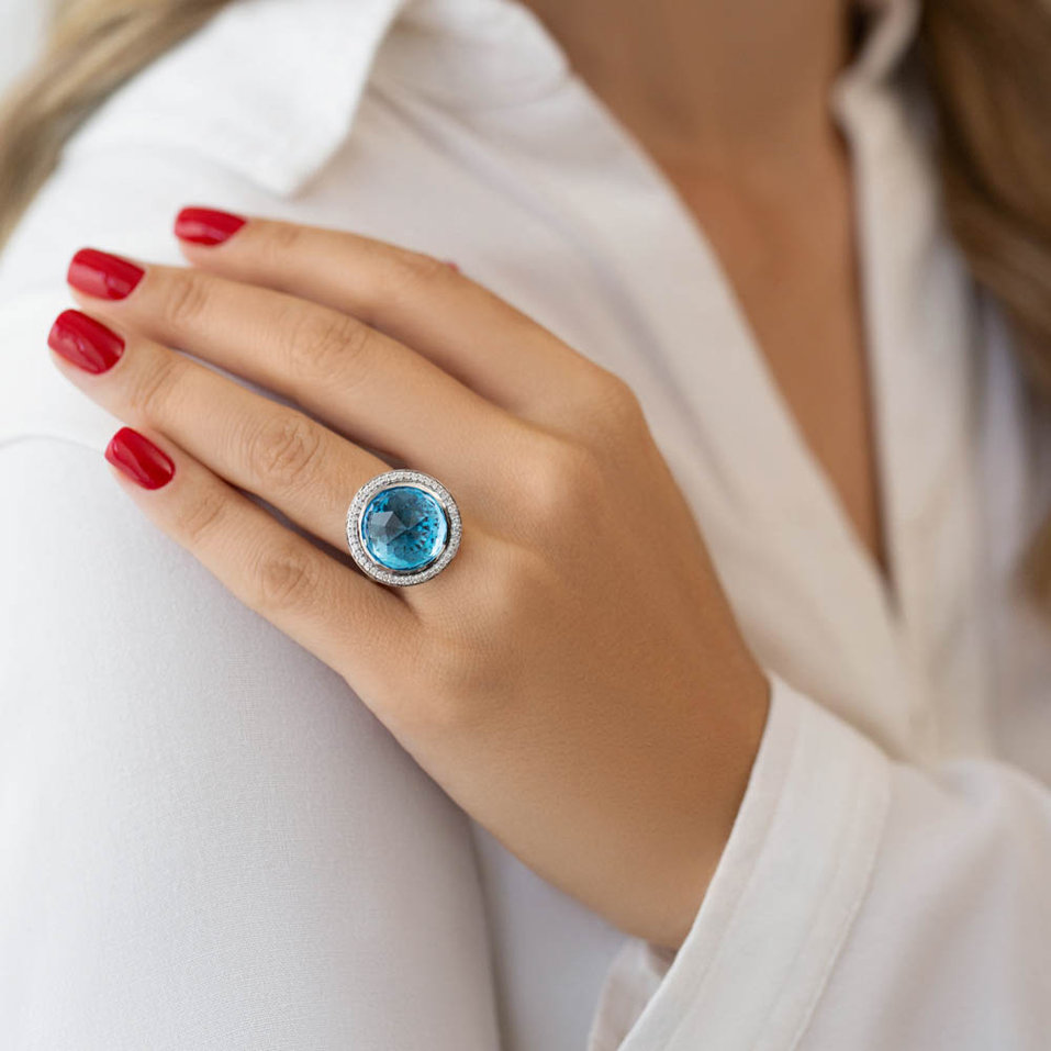 Prsten s ametystem a diamanty Astral Eminence