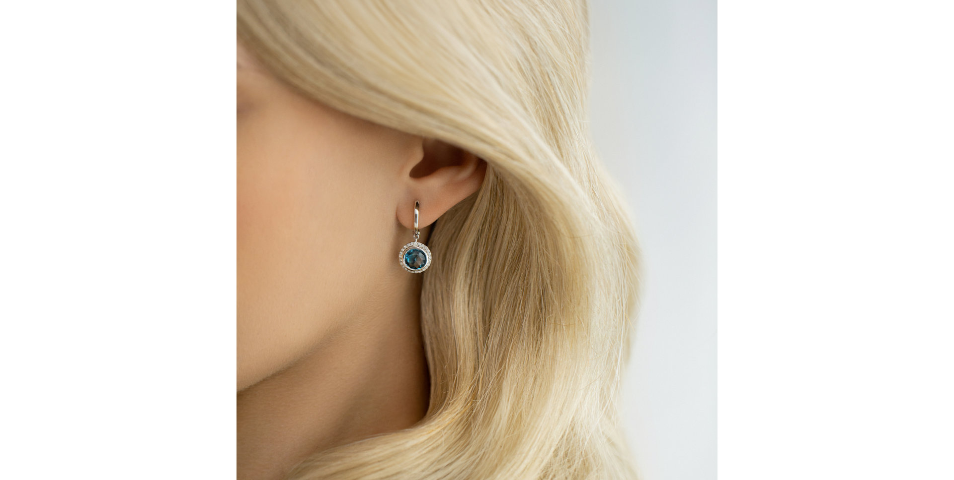 Náušnice s ametystem diamanty Iridescent