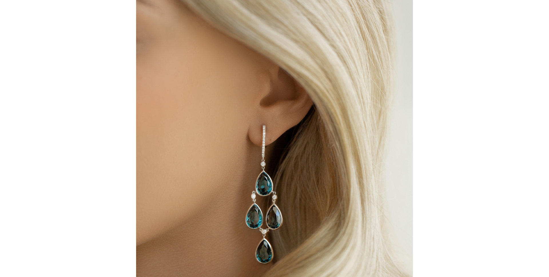 Náušnice s ametystem diamanty Dita