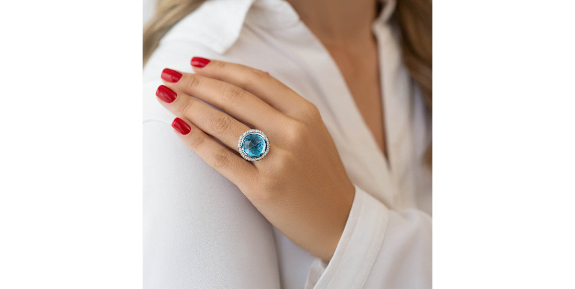 Prsten s topazem a diamanty Astral Eminence