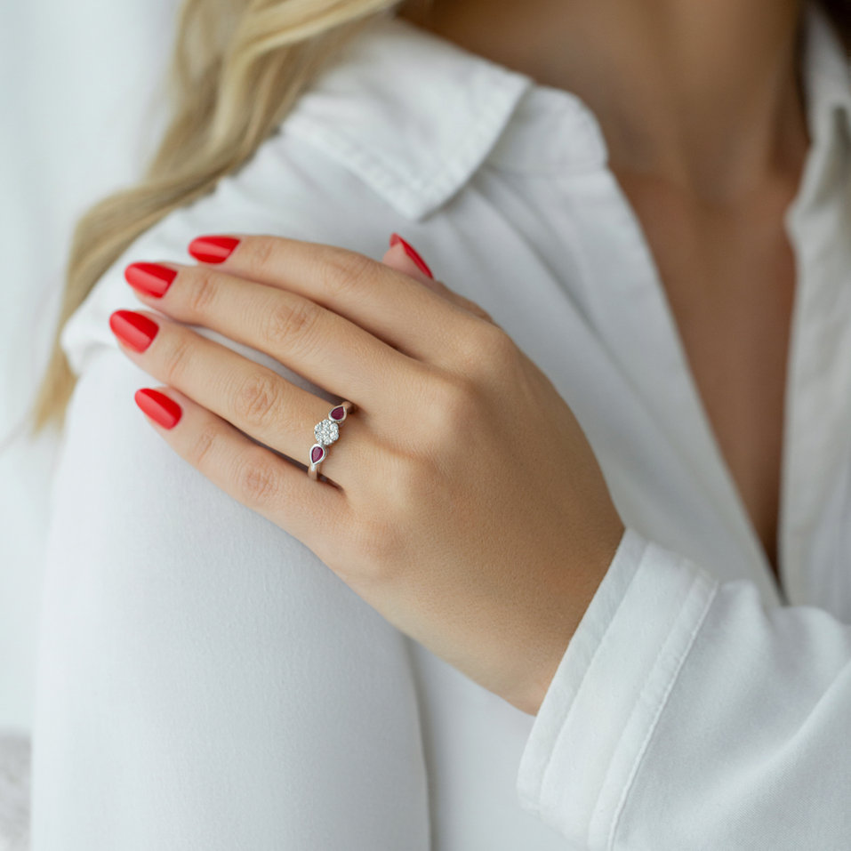 Prsten s diamanty a smaragdy Heaven Princess