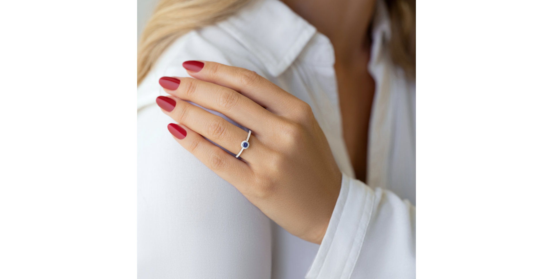 Prsten s safírem a diamanty Briliance Dedication