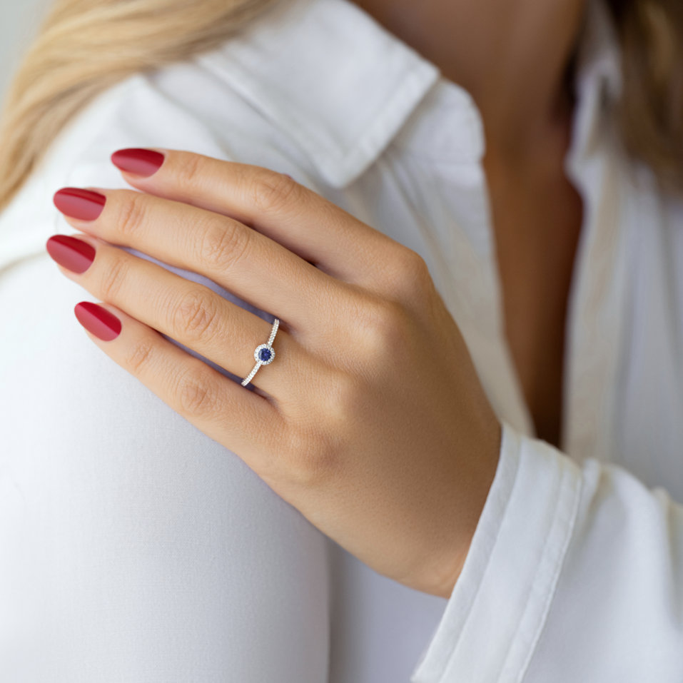 Prsten s safírem a diamanty Briliance Dedication