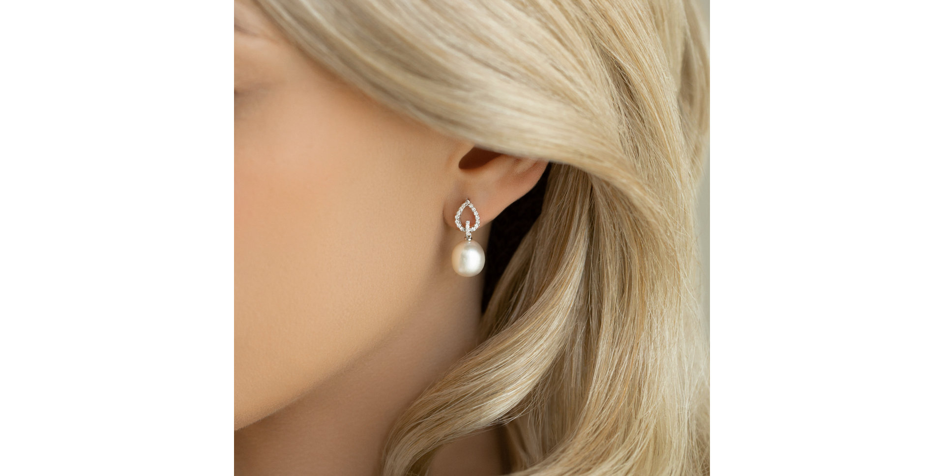 Náušnice s perlou a diamanty Mariangeles Coast