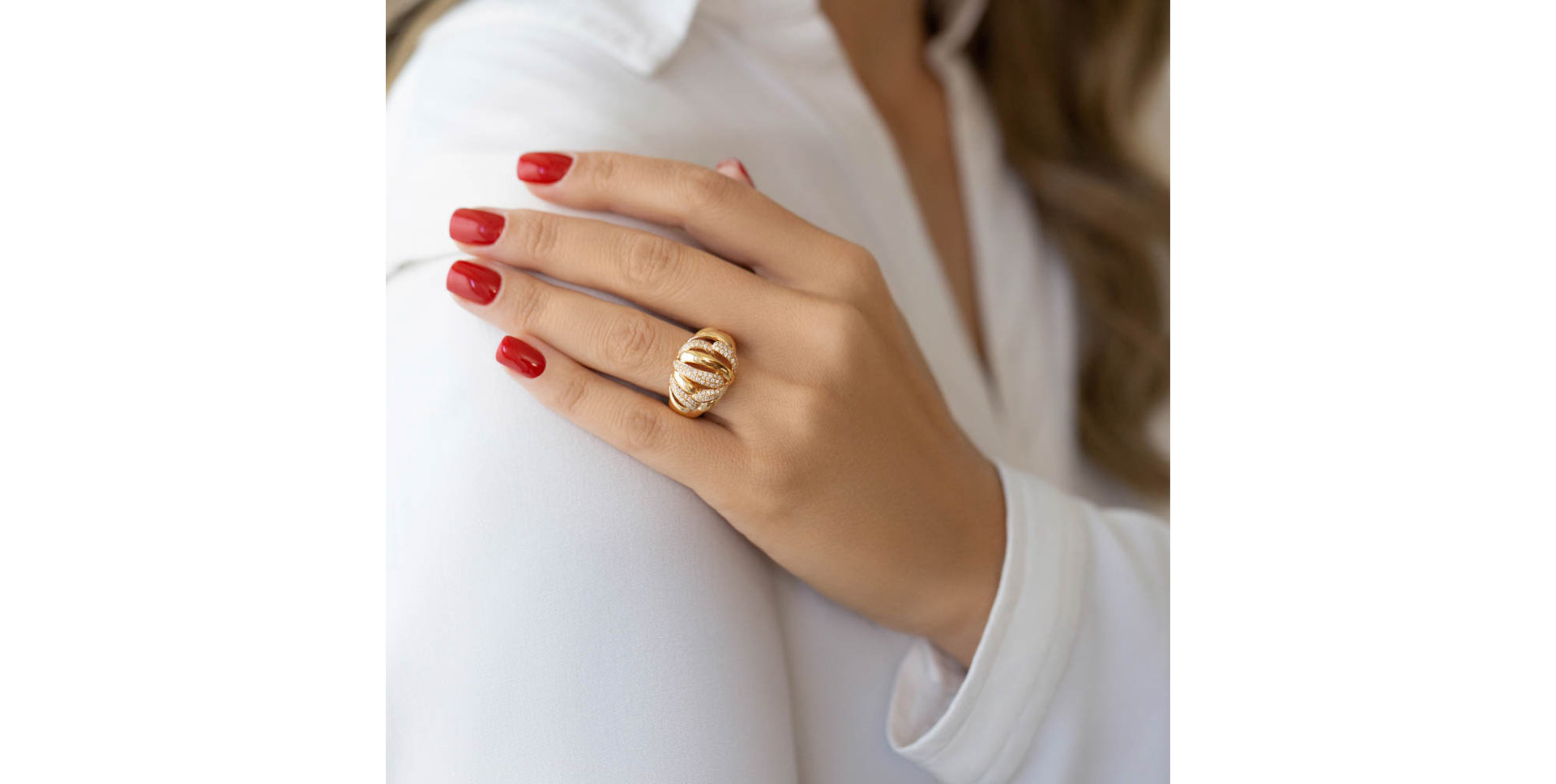 Prsten s diamanty Pink Rosemary