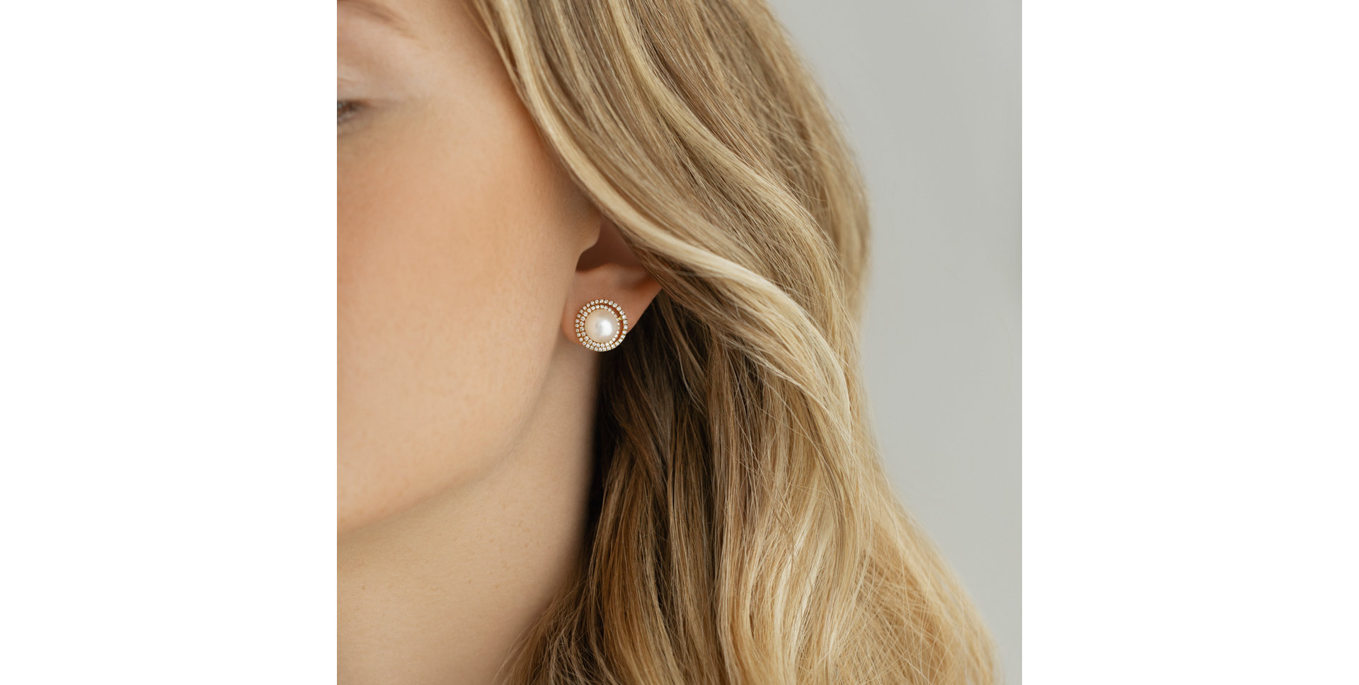 Náušnice s perlou a diamanty Eyes of the Ocean