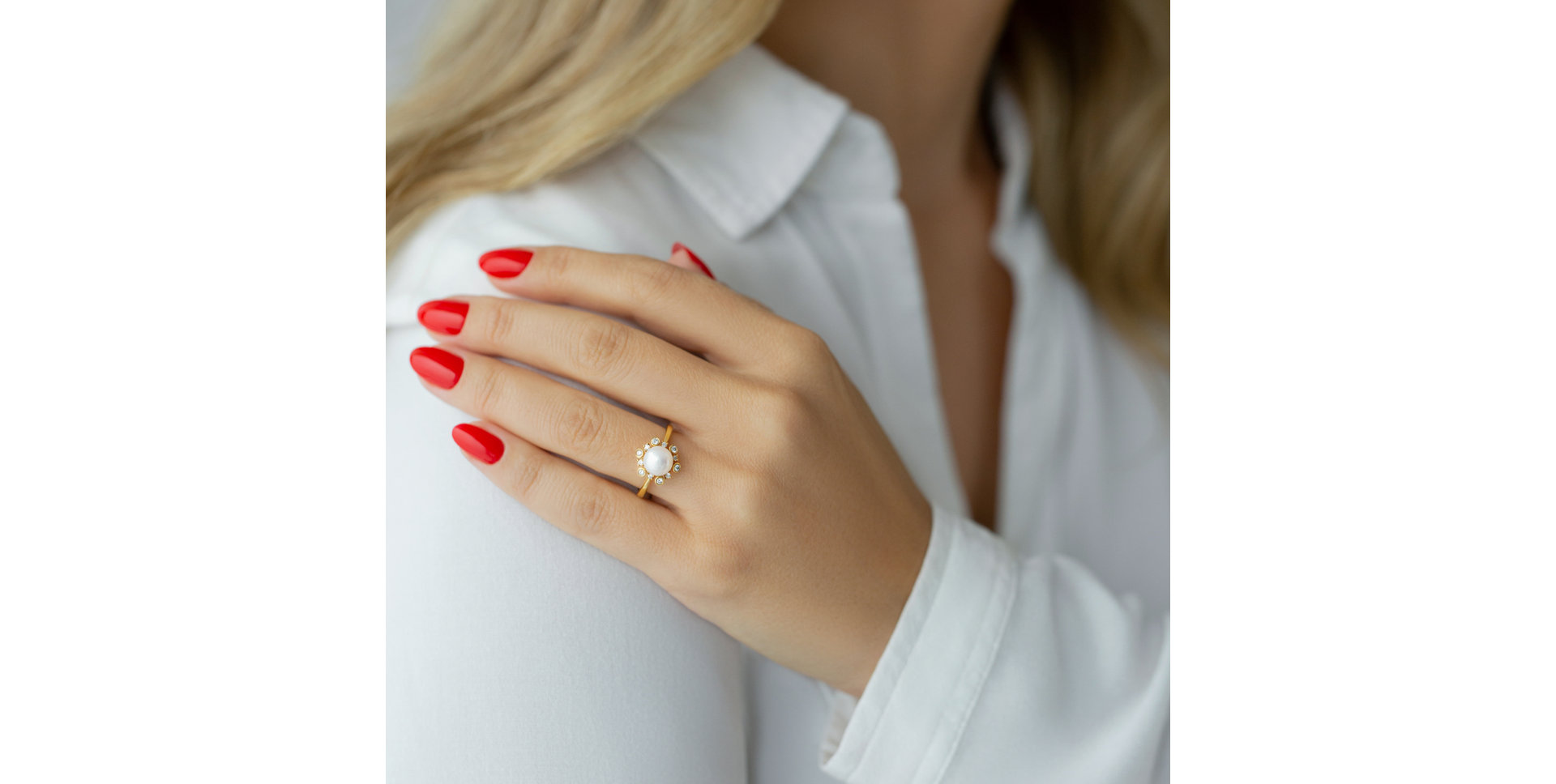 Prsten s perlou a diamanty Nautical Adventure